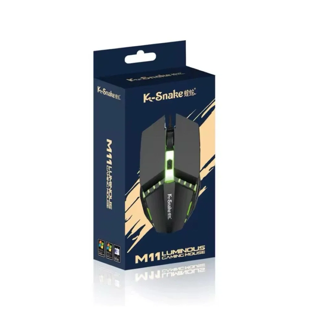 K-Snake M11 Luminous‎ Wired Gaming -7 Buttpns, Adjustable DPI, RGB Backlit, USB